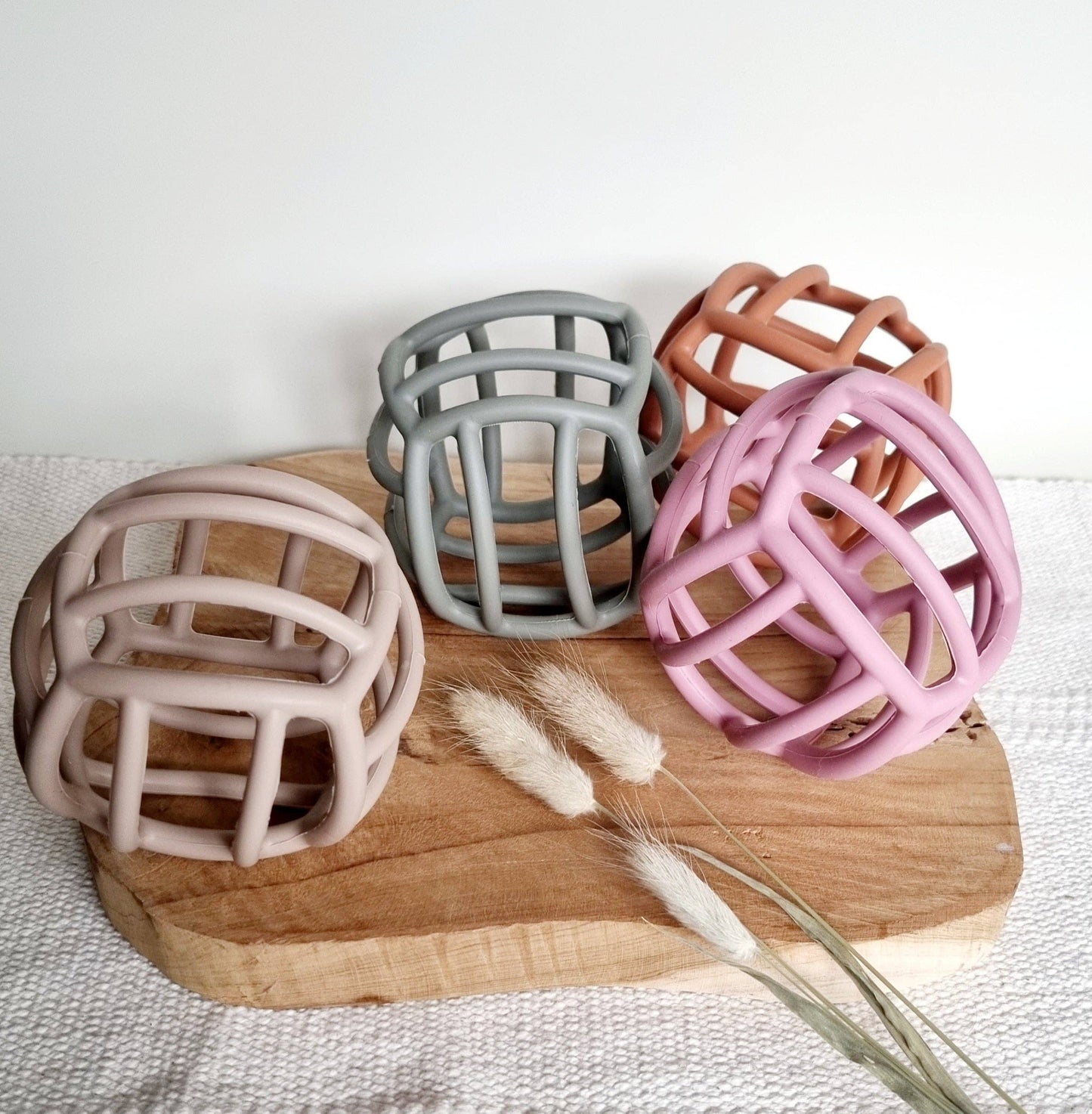 (Kraam)cadeauset flexbal, bijthandschoen en fruitspeen