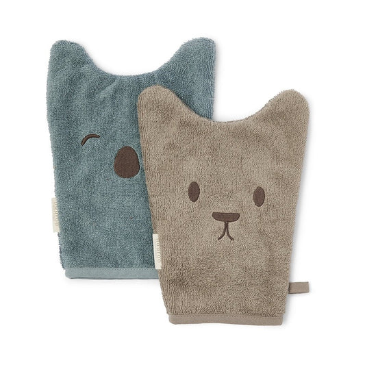 Dieren washandjes (2 stuks)