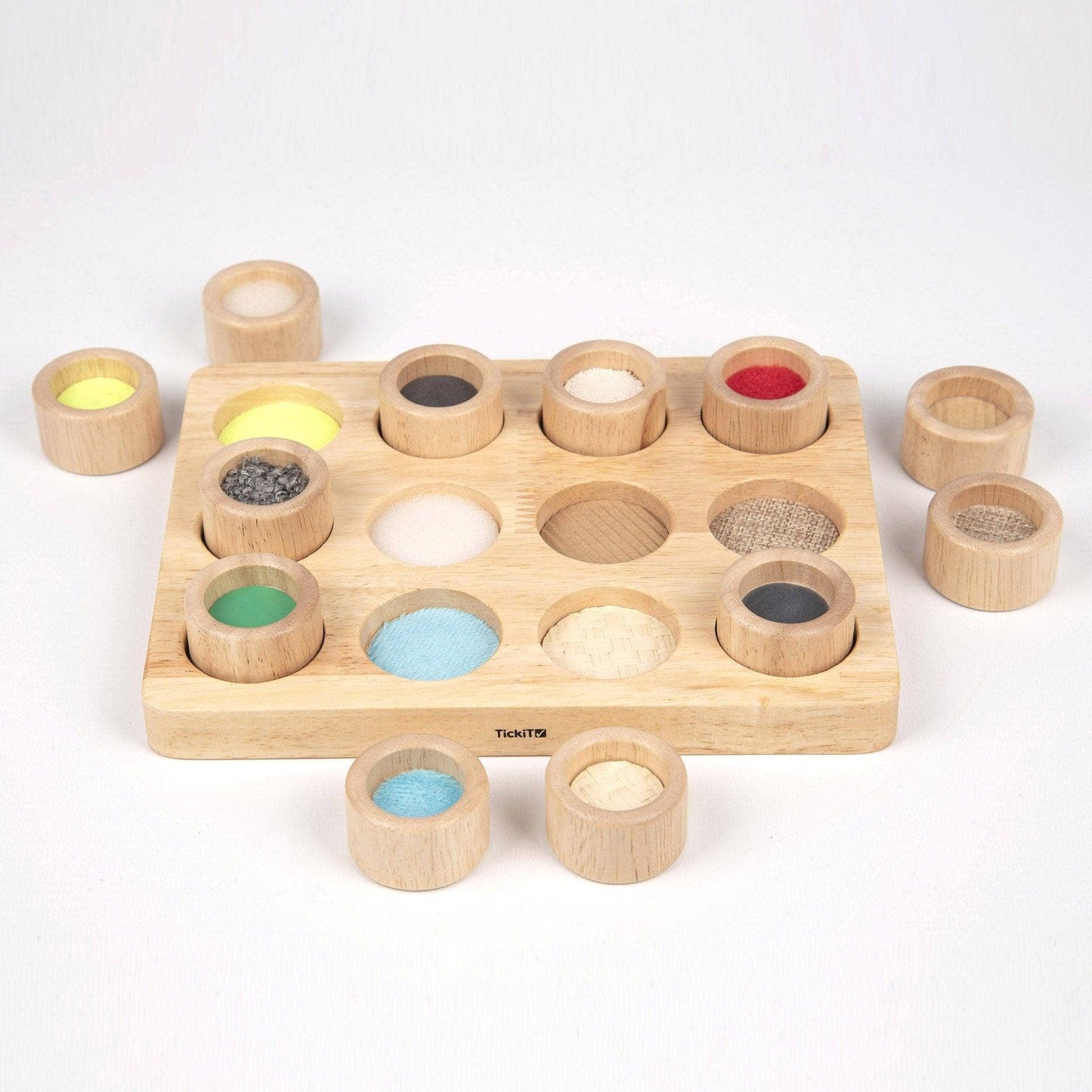 Aanraak- en matchbord Sensorisch bord - Aanraken en voelen - hout