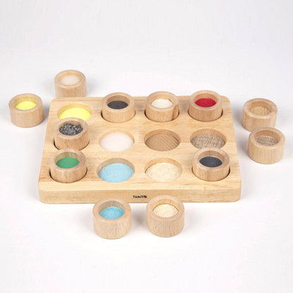 Aanraak- en matchbord Sensorisch bord - Aanraken en voelen - hout