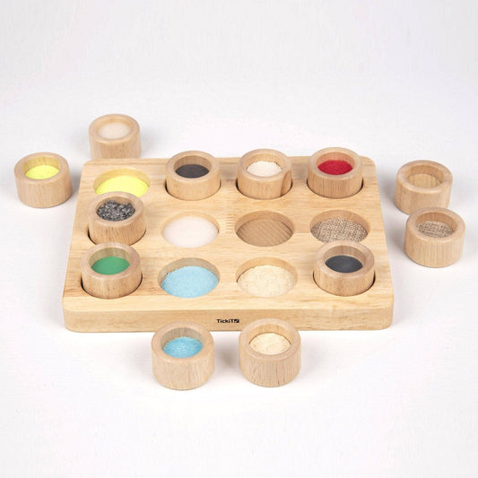 Aanraak- en matchbord Sensorisch bord - Aanraken en voelen - hout